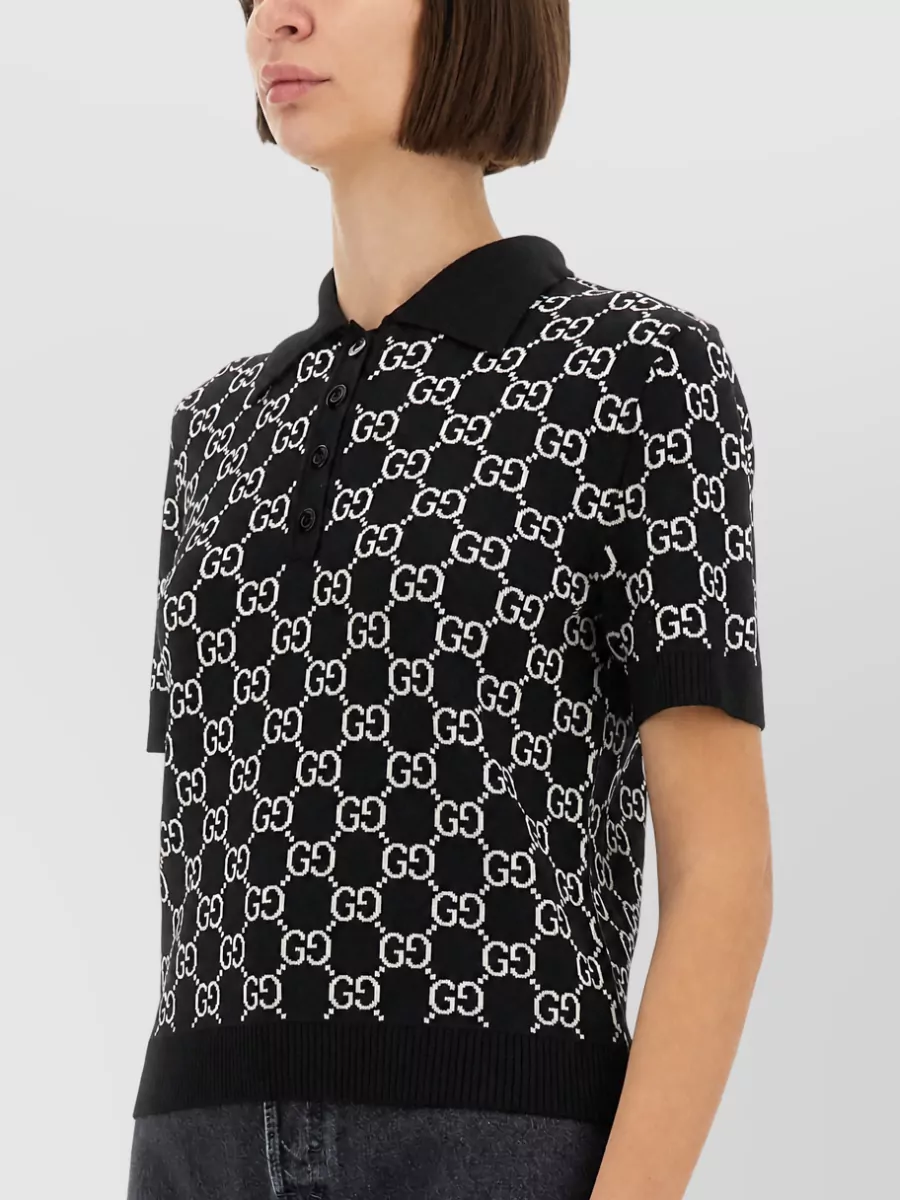 Gucci Wool Jacquard Polo Shirt