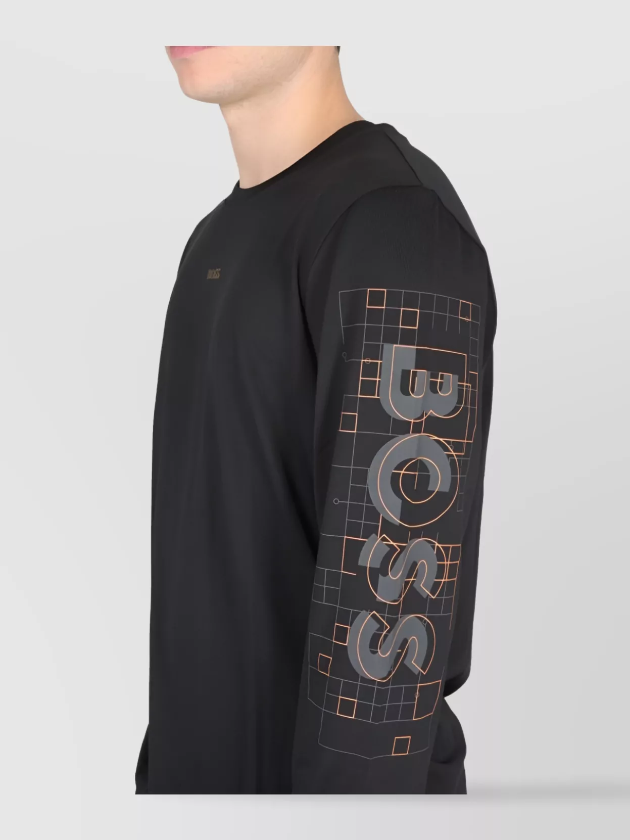 Boss Logo Sleeve Crew Neck T-Shirt