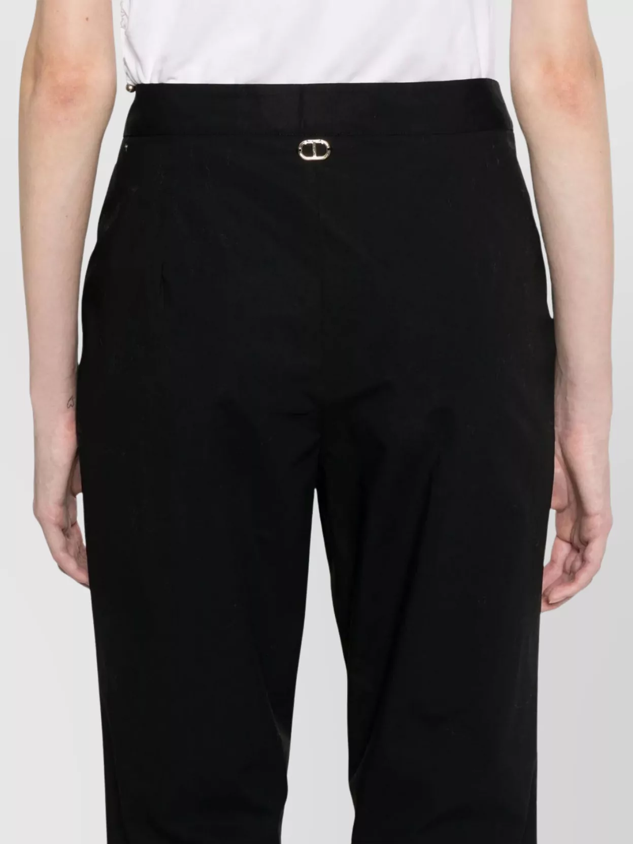 Twin-Set Straight Leg Trousers Featuring Pockets
