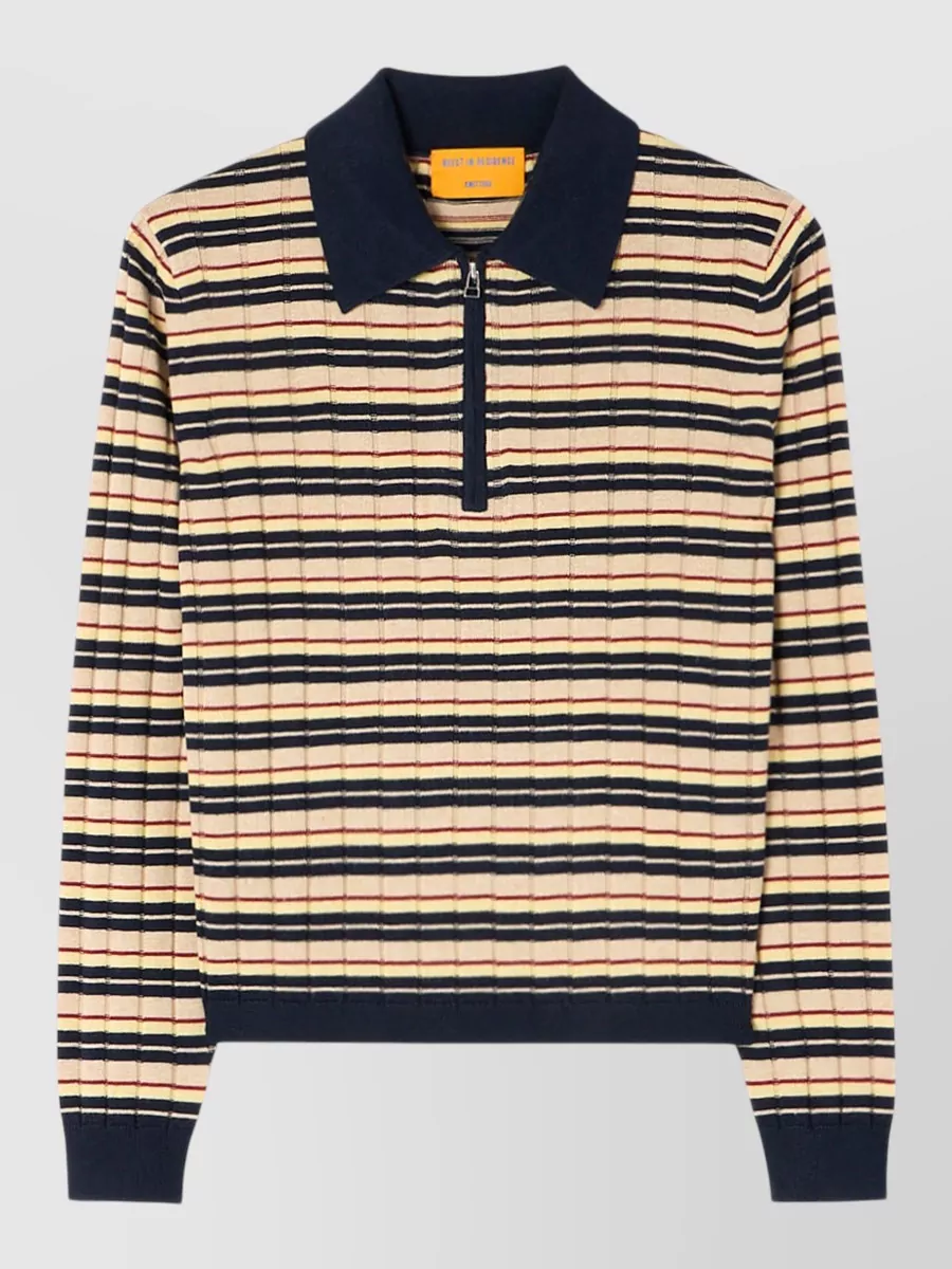 Guest In Residence Silk track polo sweatshirt