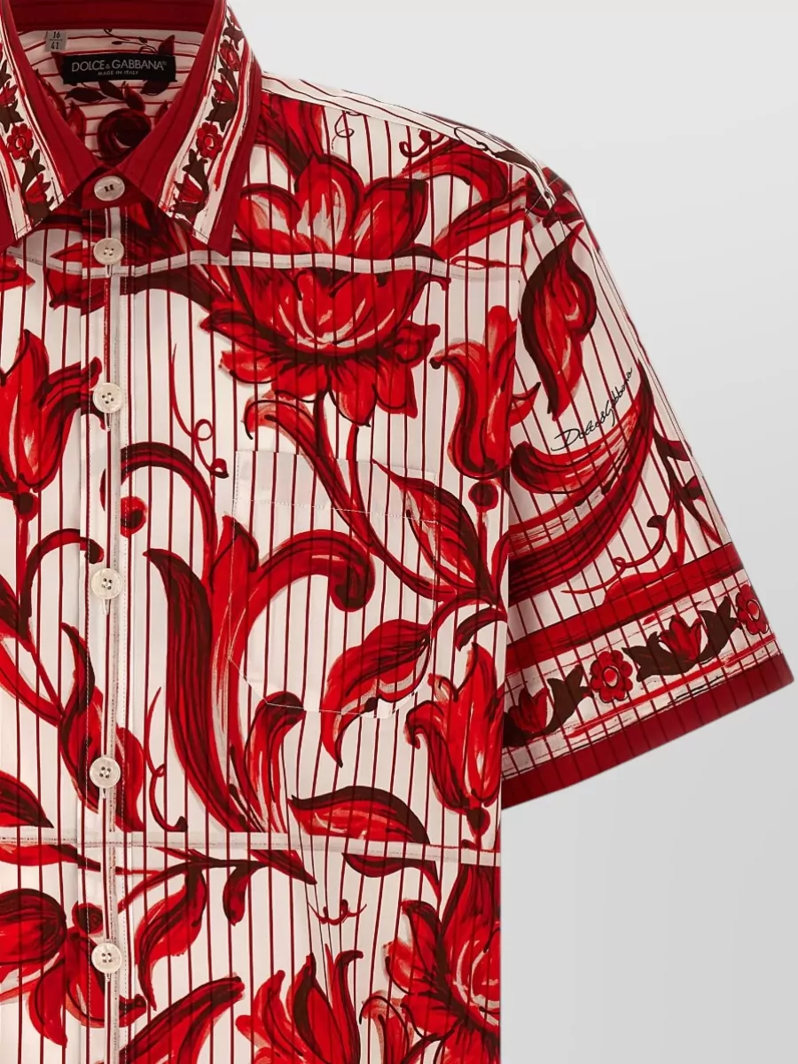 Dolce&Gabbana Printed Short-Sleeve Shirt