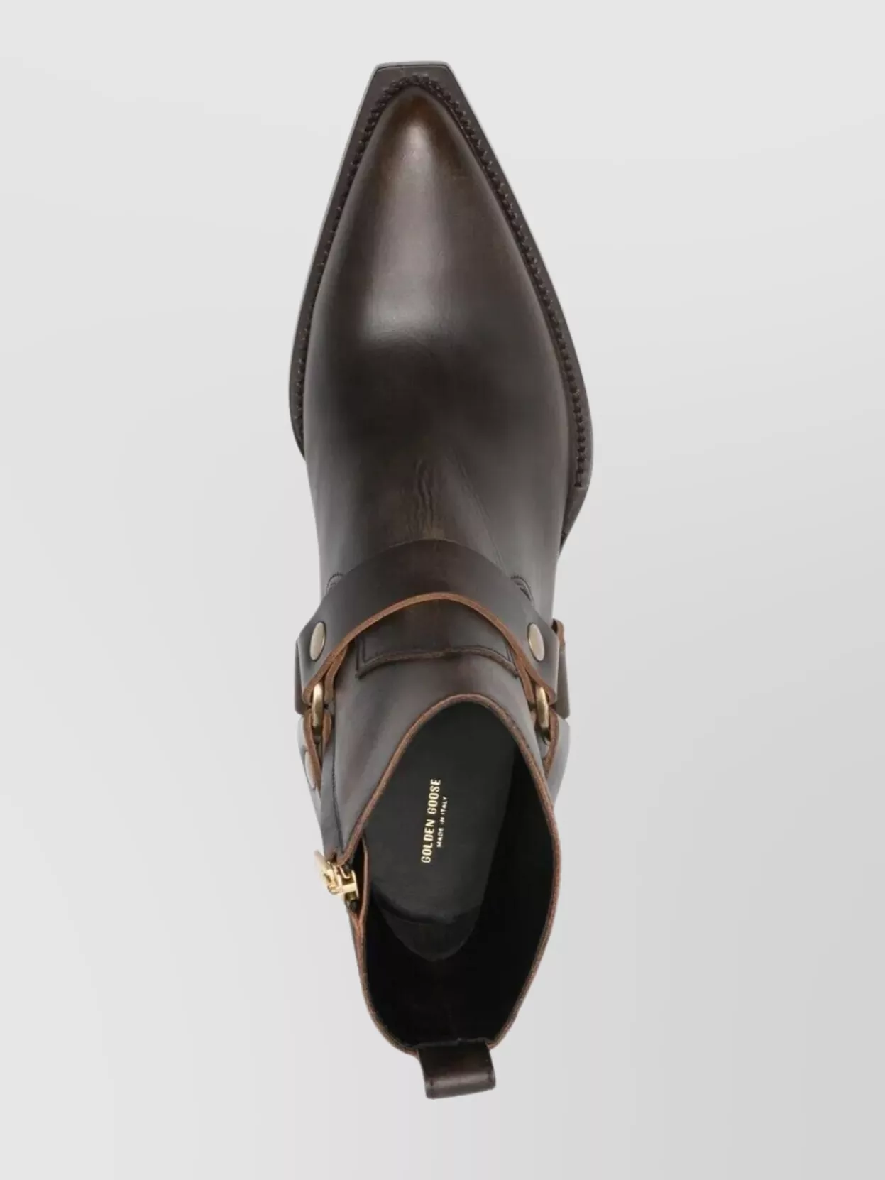 Golden Goose "Debbie" Distressed Leather Ankle Boots