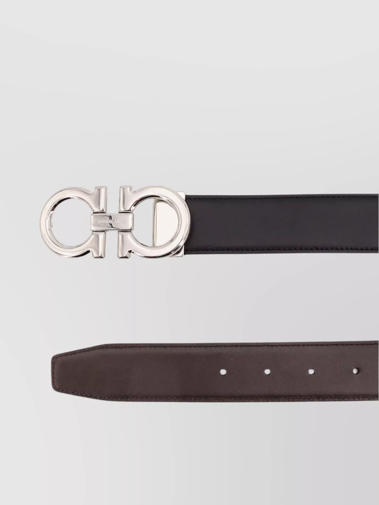 Ferragamo Leather Belt Reversible Gancini Buckle