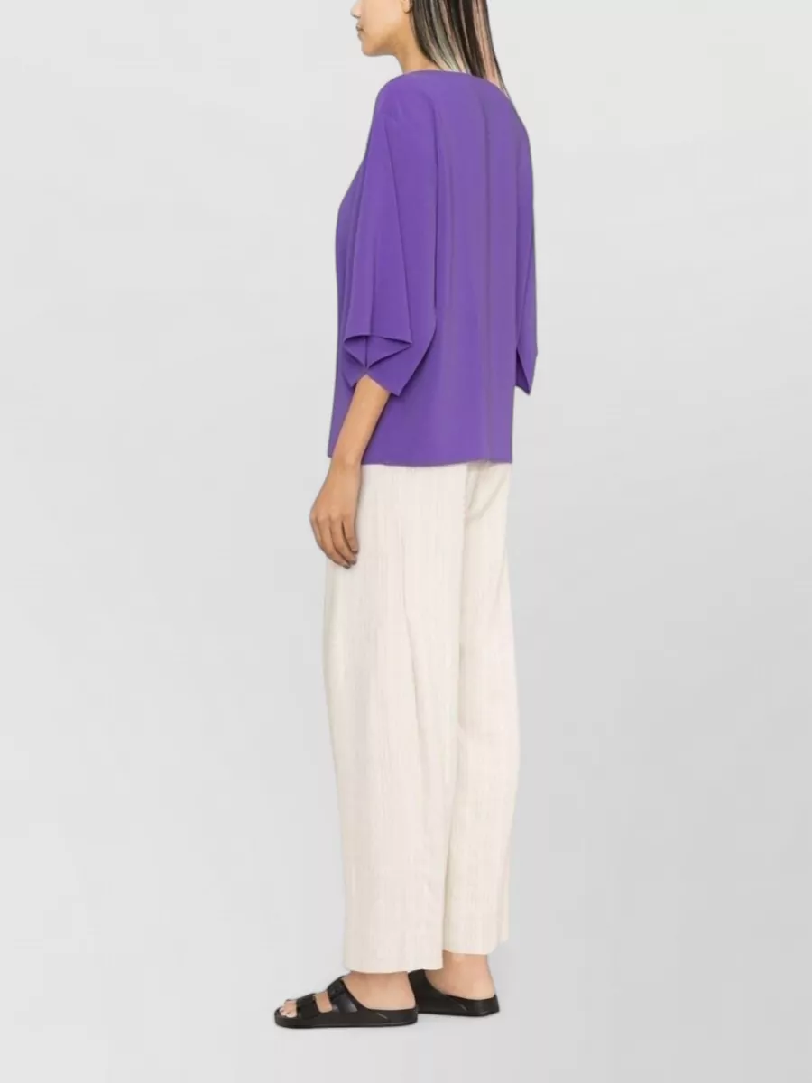 Alberto Biani Cady 3/4-Sleeve Blouse