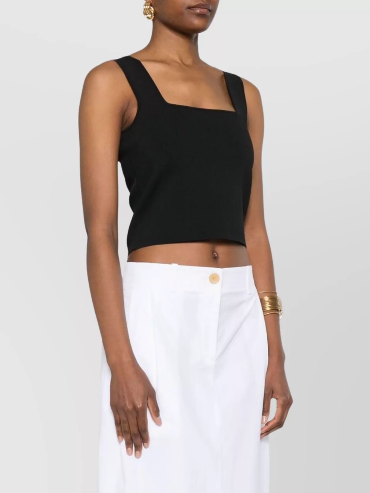 Weekend Max Mara Sleeveless Cropped Knitwear Square Neckline