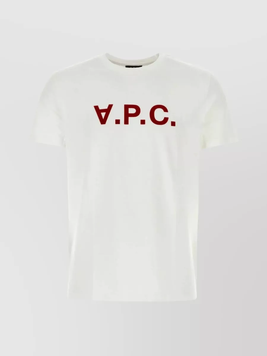 Apc Ribbed Crew-neck Cotton T-shirt In White