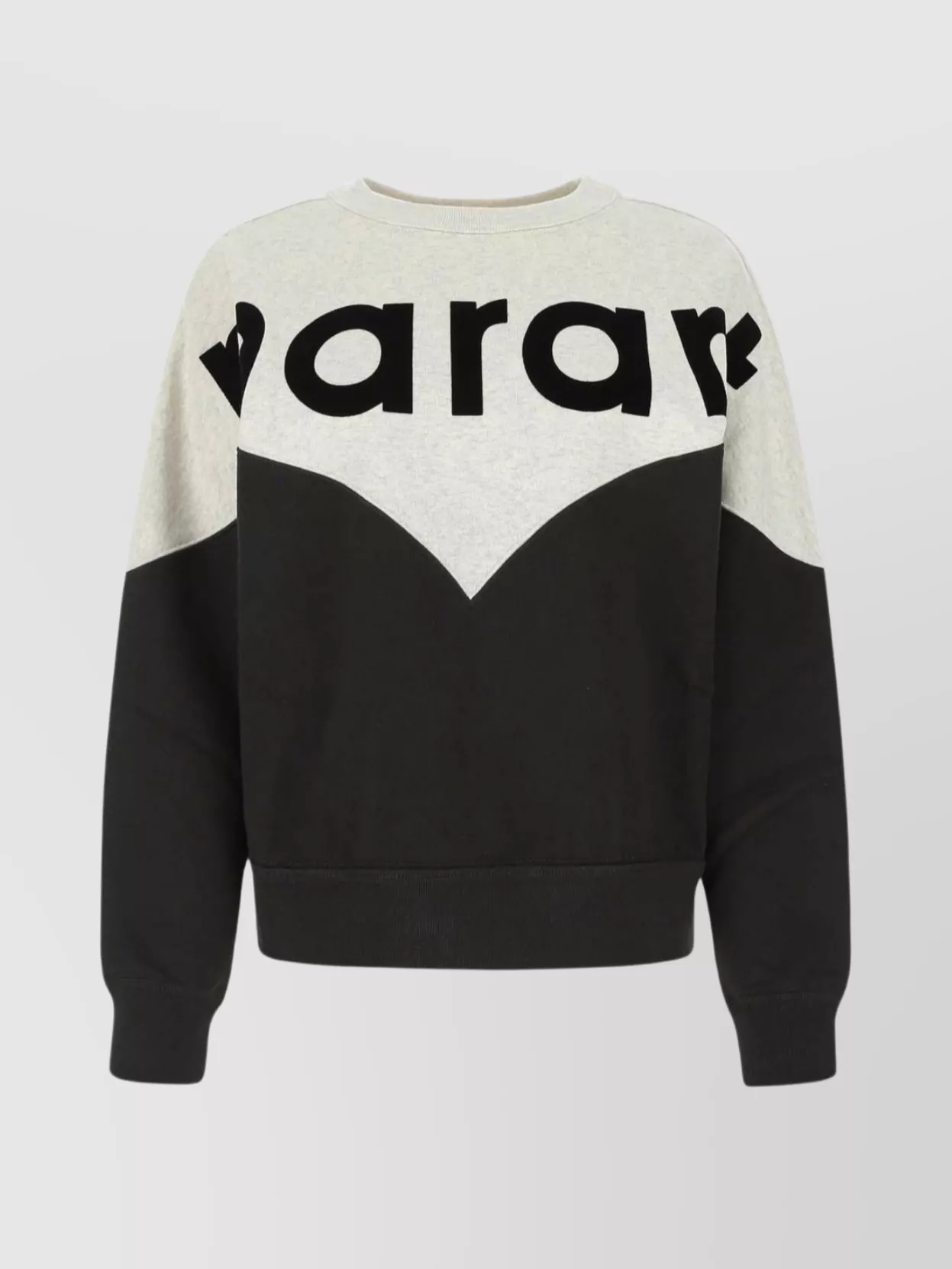 Shop Isabel Marant Étoile Houston Two-tone Sweatshirt In Cotton Blend In Black