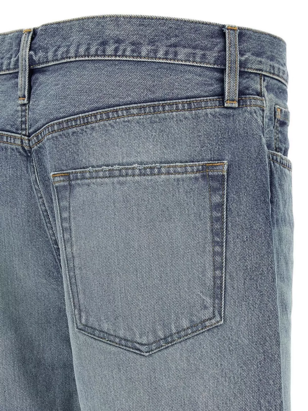 Fear Of God Straight Leg Distressed Denim Trousers With Pockets
