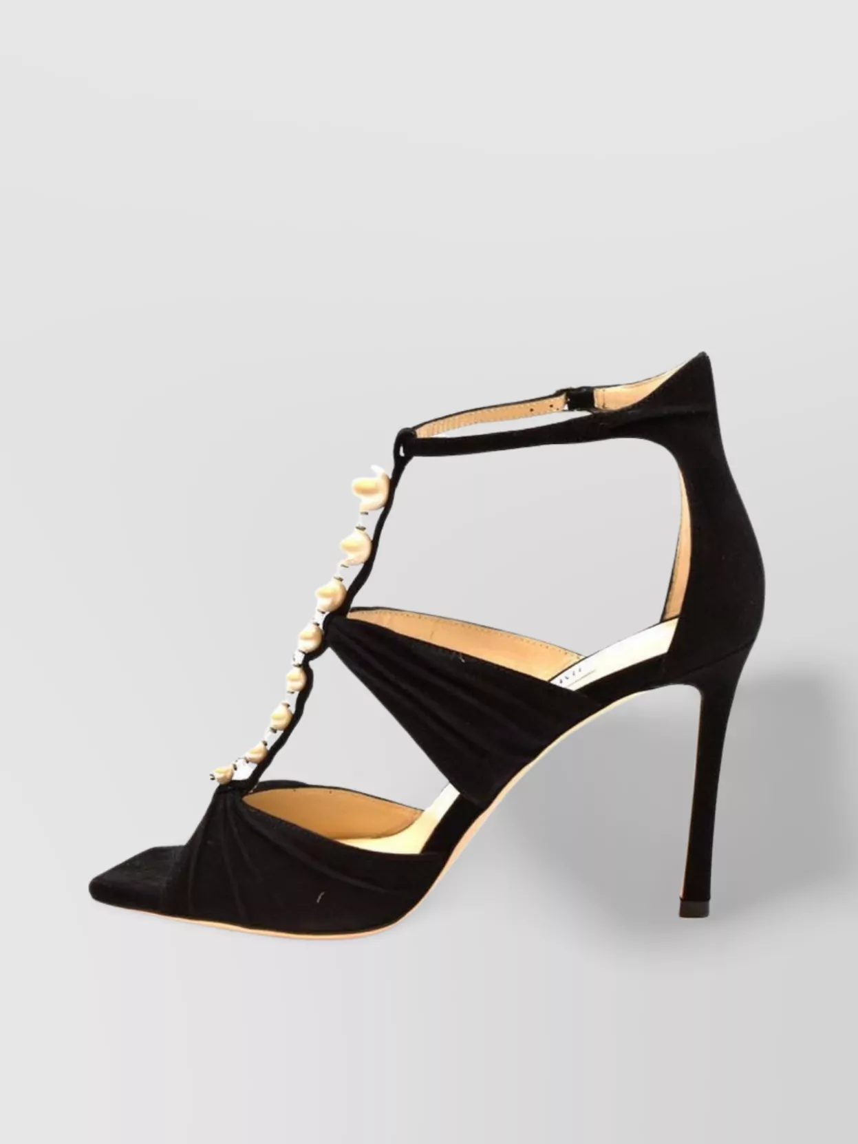 Jimmy Choo Pearl Strappy Stiletto T-bar Sandals In Brown