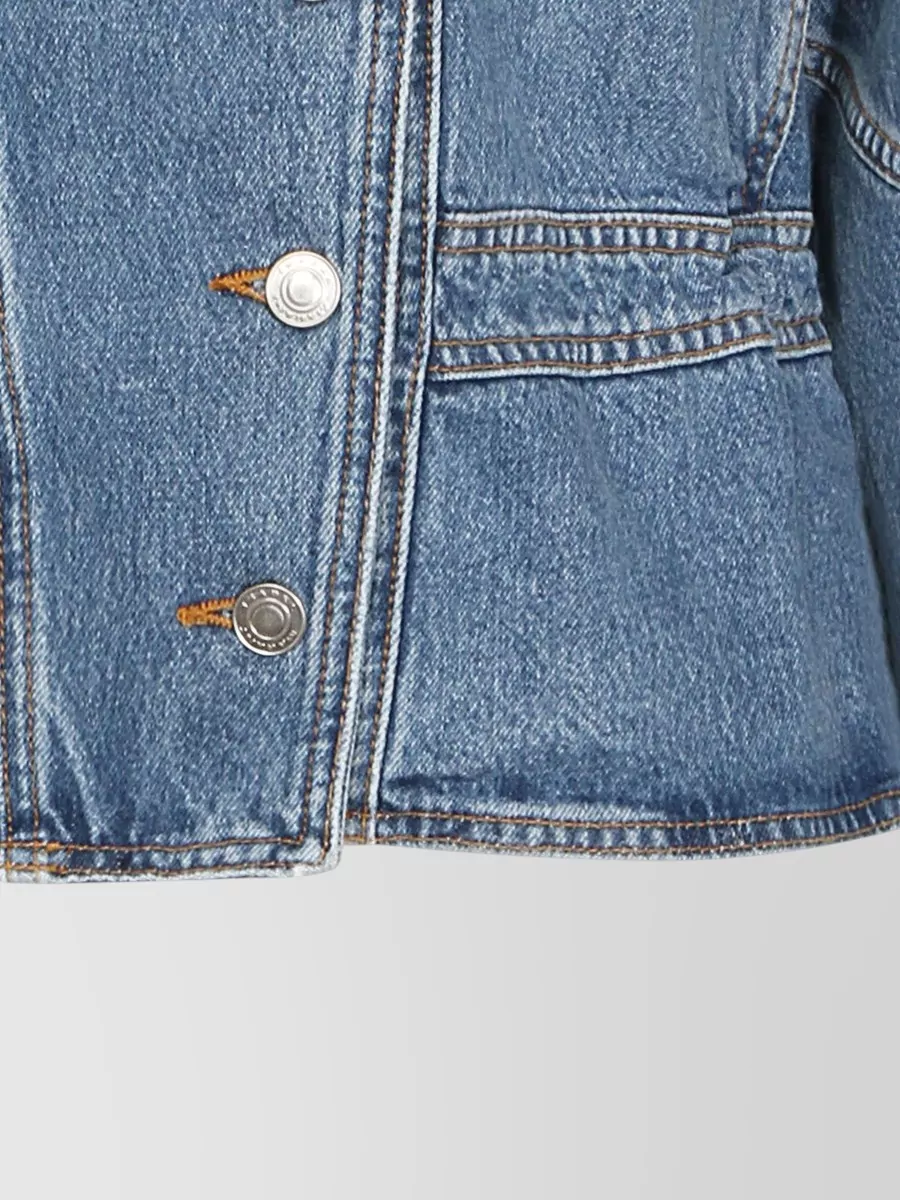 Isabel Marant Etoile Jacket High Collar Front Pockets Stitch Detailing