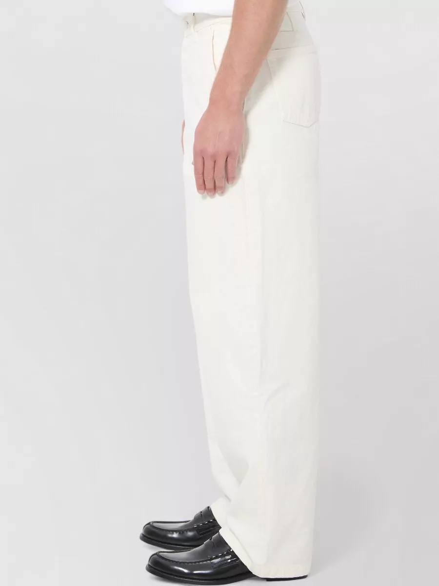 Ami Paris Denim Mid-Rise Wide-Leg Balloon Jeans