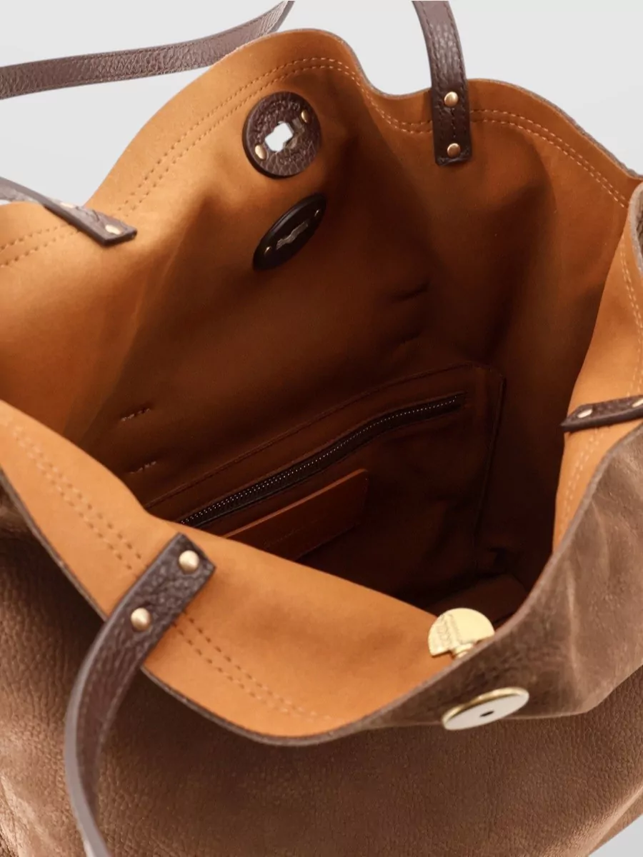 Zanellato Leather Studded Tote Bag