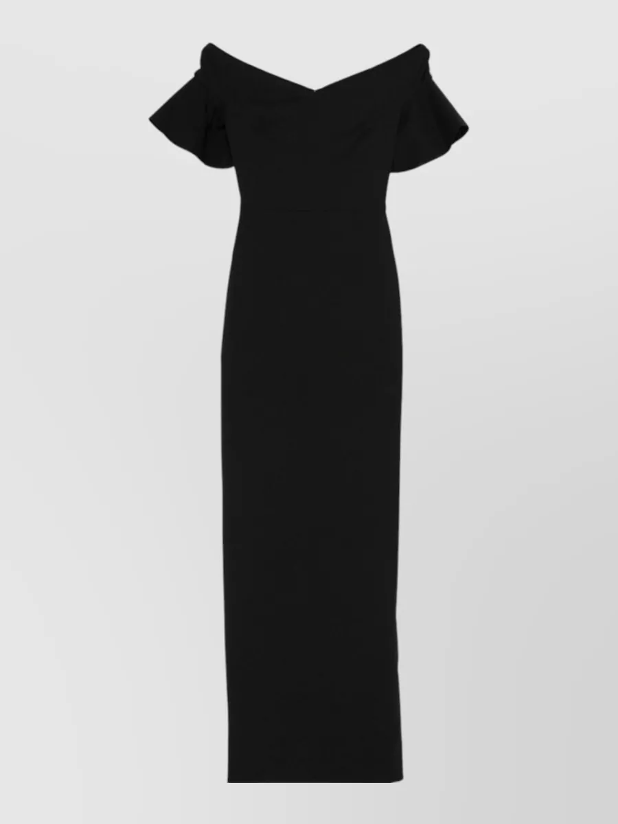 Solace London Off-shoulder short-sleeve maxi dress