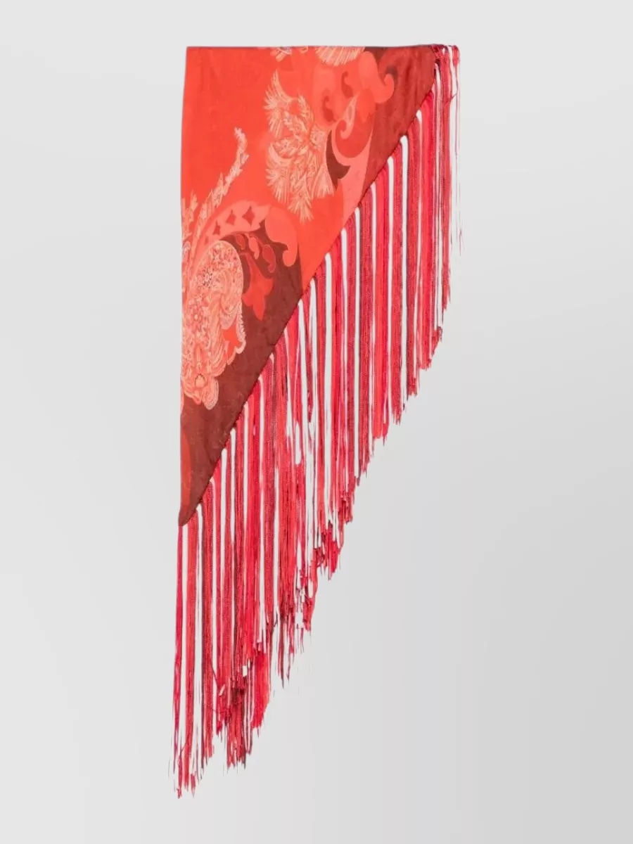 Etro Silk Fringed Scarf