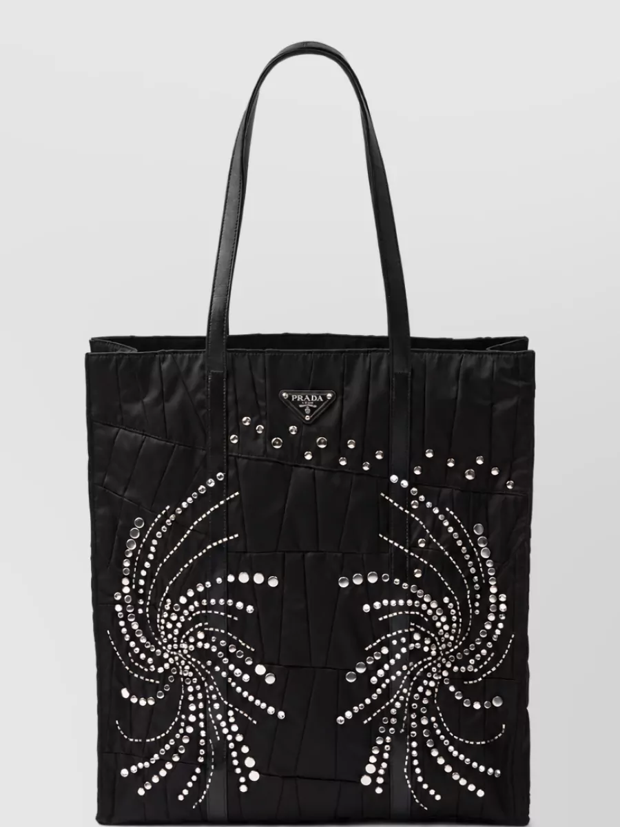 Prada re-edition large recycled nylon quilted tote bag