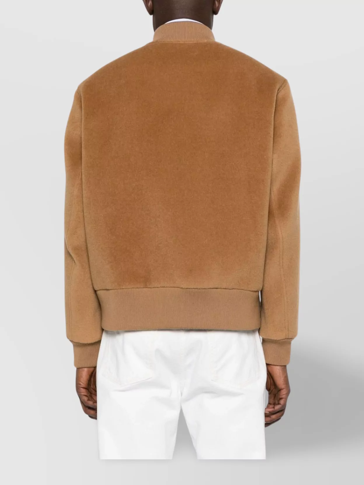 Lardini Wool Jacket With Ribbed Collar And Cuffs