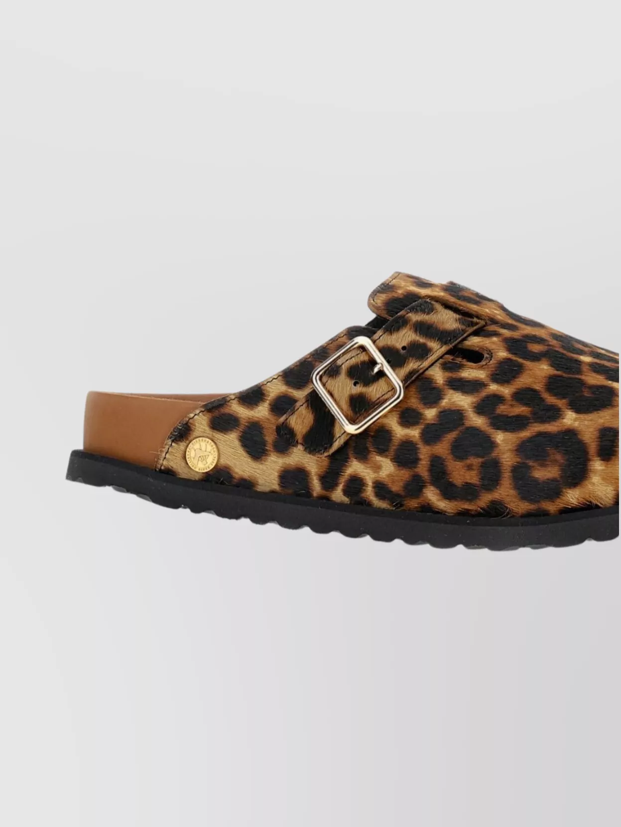 Birkenstock Animal Print Lace-Up Shoes Buckle Detail