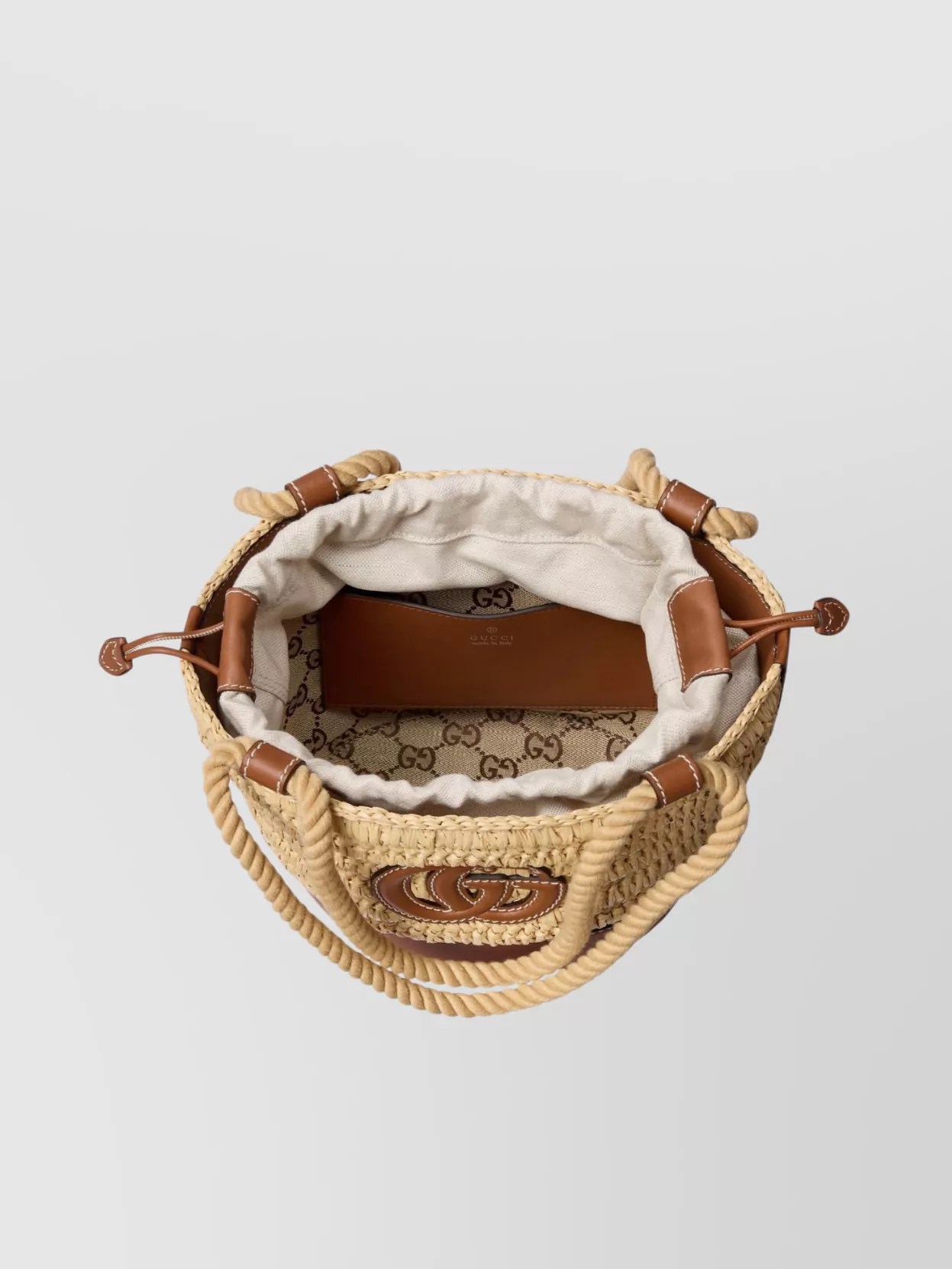 Gucci Woven Small Bucket Bag