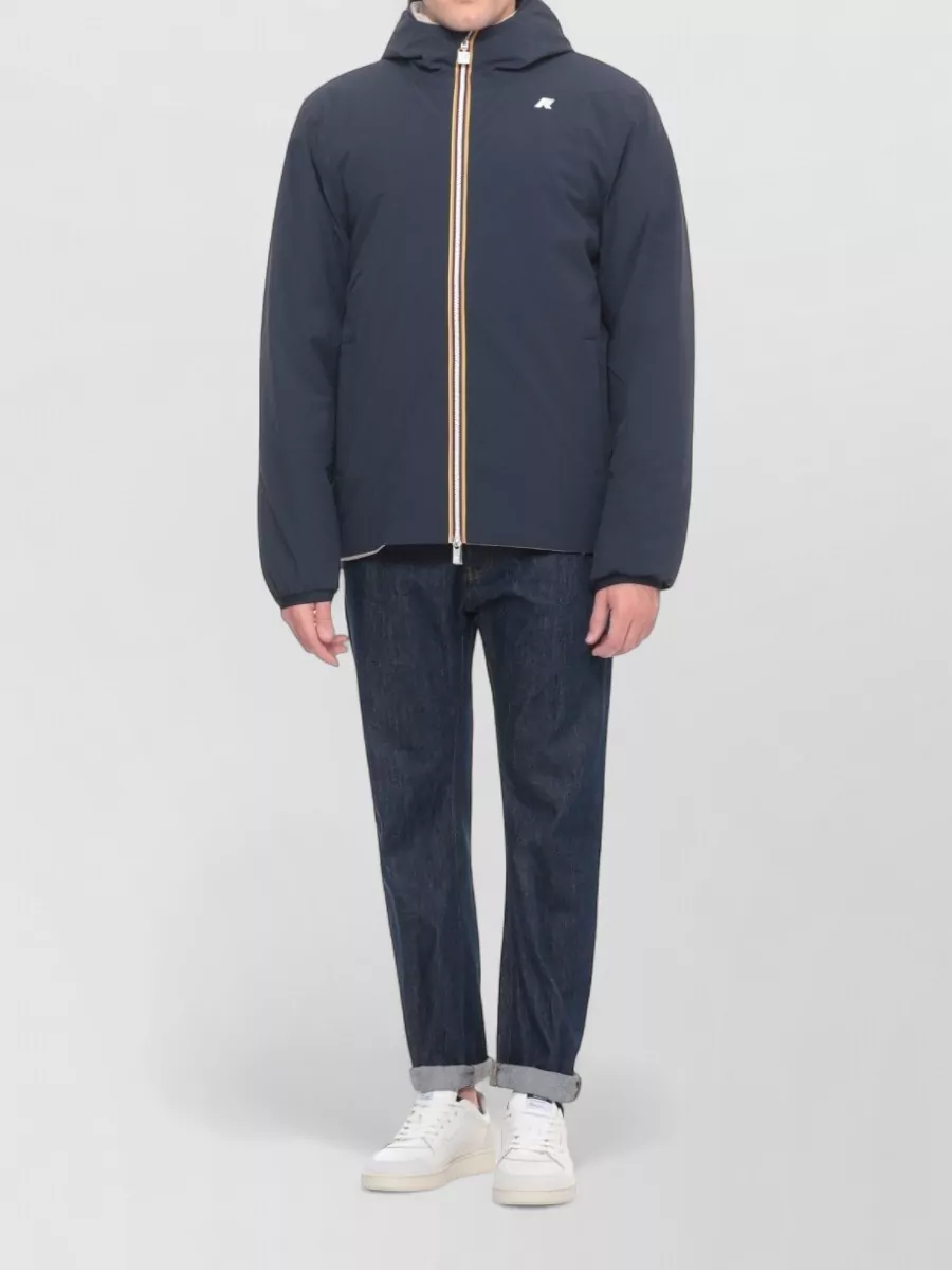 K-Way Hooded Reversible Mens Jacket Long Sleeves