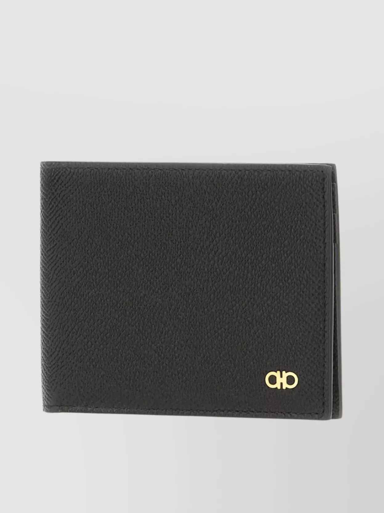 Ferragamo Textured Leather Bi-fold Wallet In Black