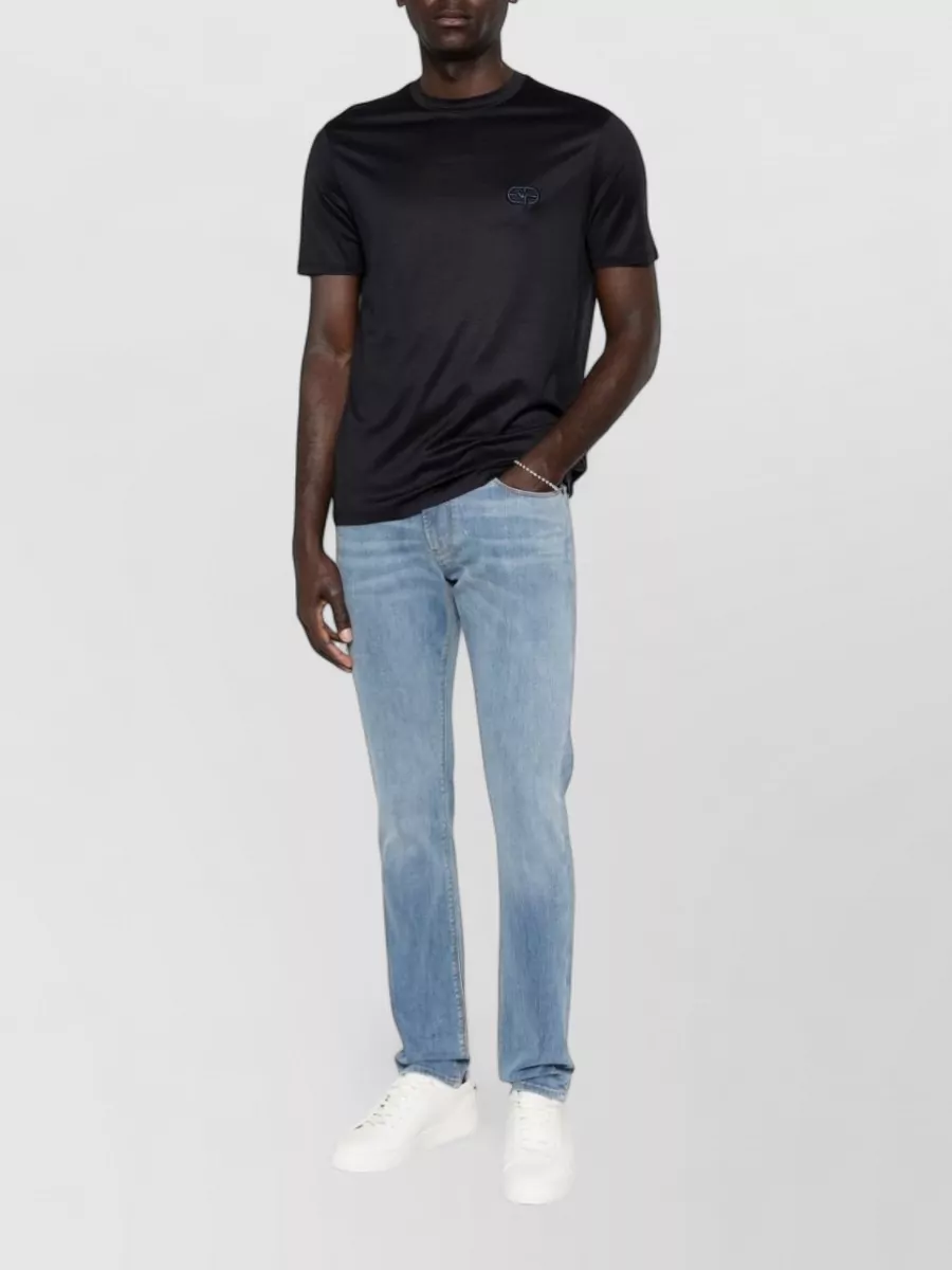 Emporio Armani Denim Cotton Jeans Faded Wash Design