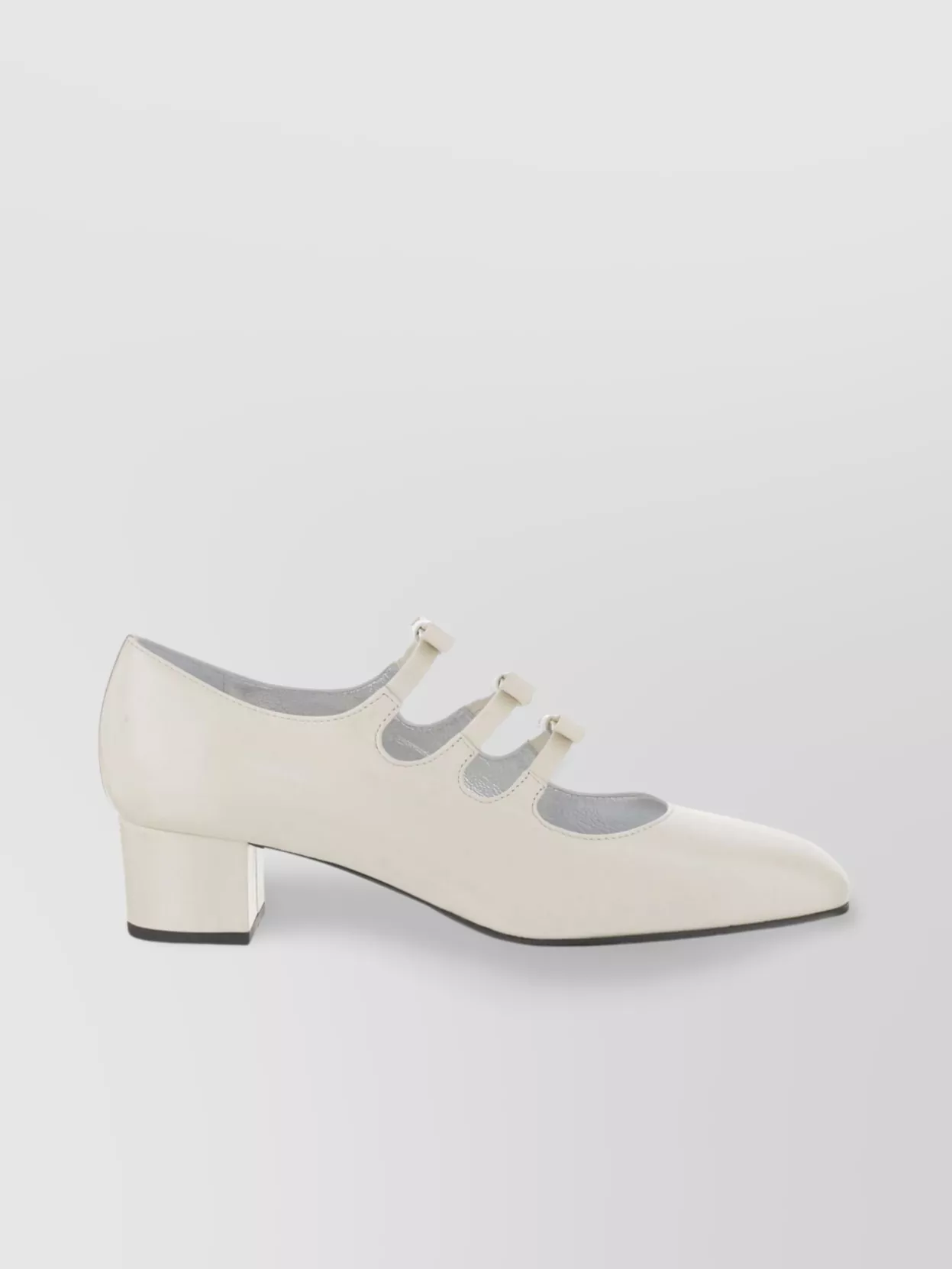 Carel Paris Leather Mary Jane Pumps With Block Heel