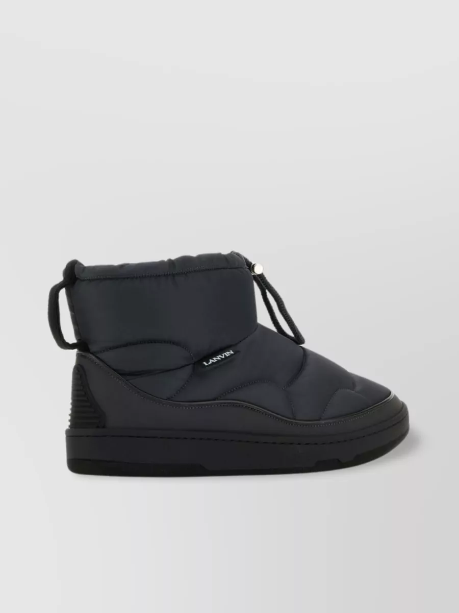 Shop Lanvin Quilted Snow Ankle Boots In Grey