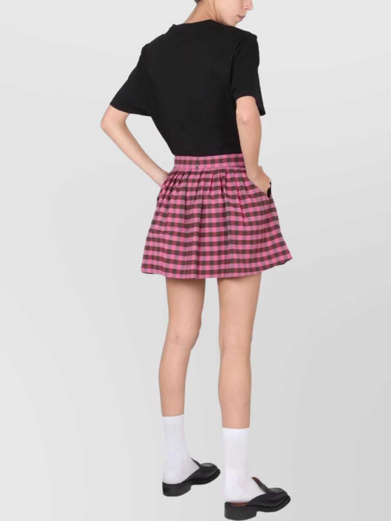 Kenzo High-waisted Check-pattern Skirt