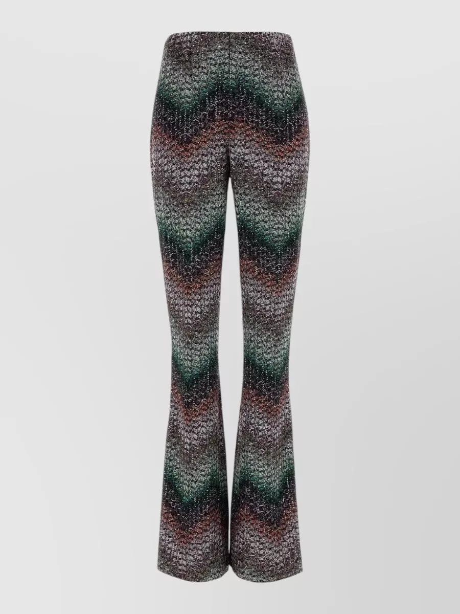 Missoni Embroidered flared trousers