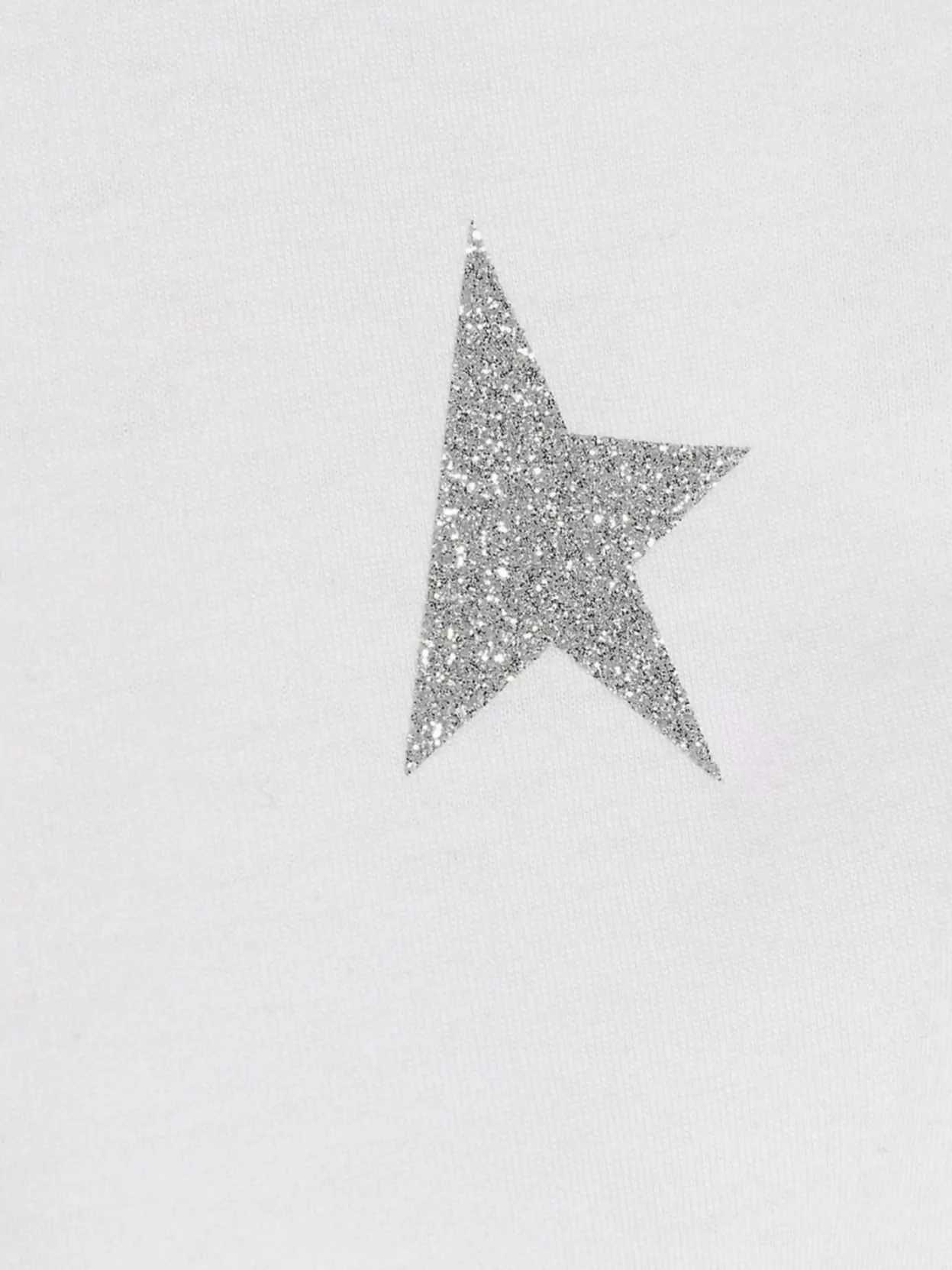 Golden Goose White And Silver Cotton Logo T-shirt