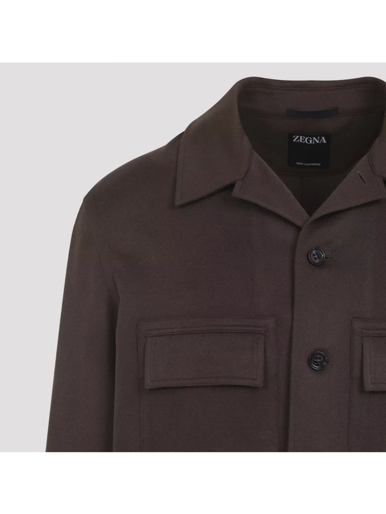 Zegna Cashmere Silk Long Sleeve Overshirt