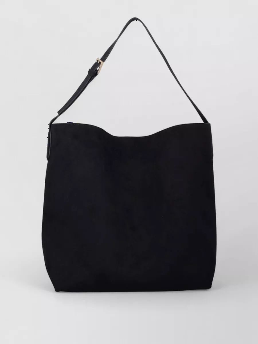 Themoiré vegan suede shoulder bag