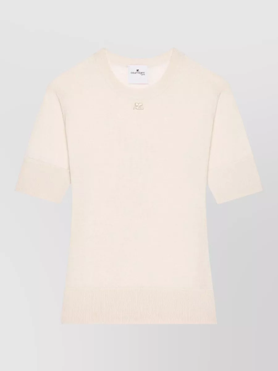 Courrèges merino wool long-sleeve knitted top