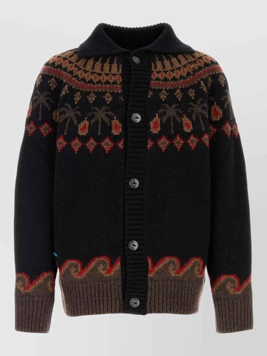 Alanui embroidered virgin wool cardigan