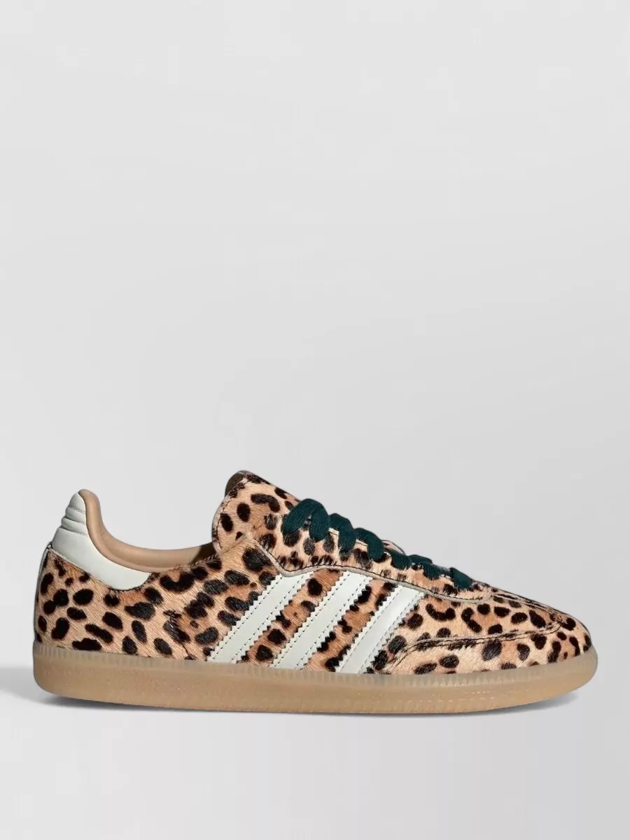Adidas Leopard-Print Leather Low-Top Sneakers