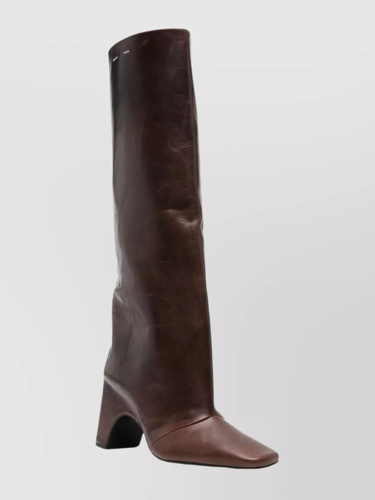 Coperni High Shaft Block Heel Ankle Boots In Brown