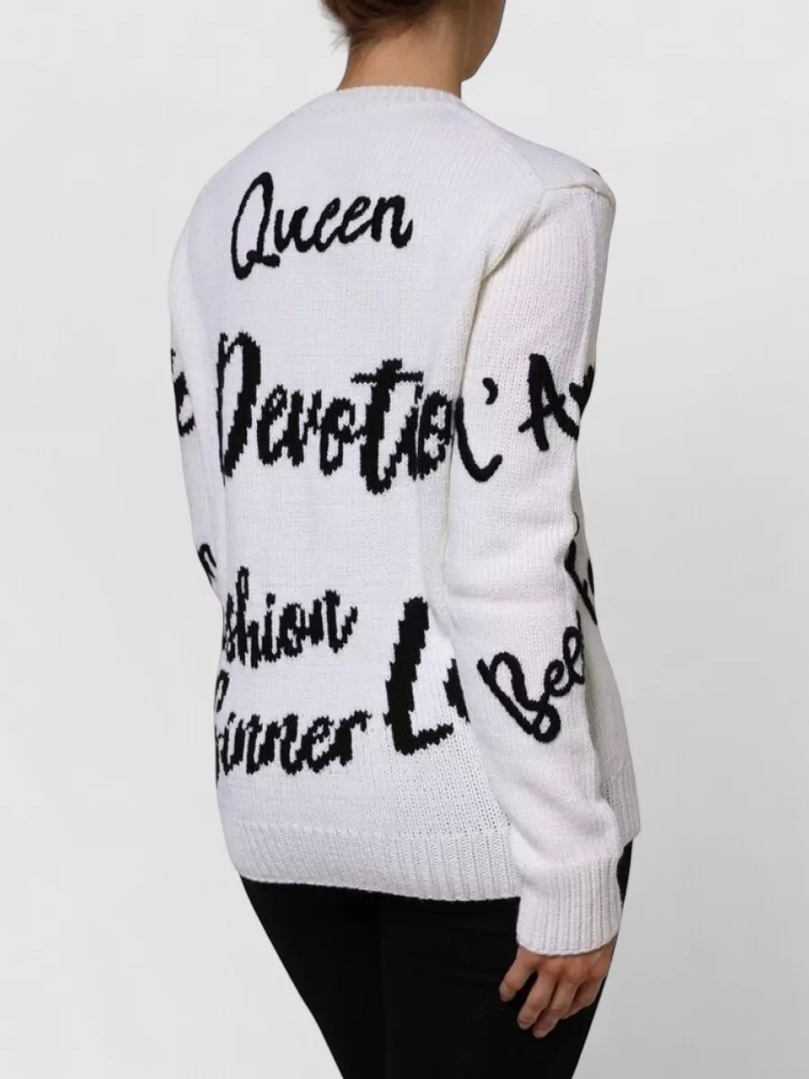 Dolce&Gabbana Wool Long-Sleeve Crew-Neck Sweater