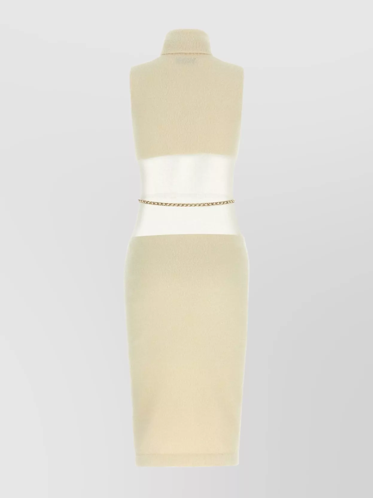 Elisabetta Franchi Turtleneck Sleeveless Dress Open Back