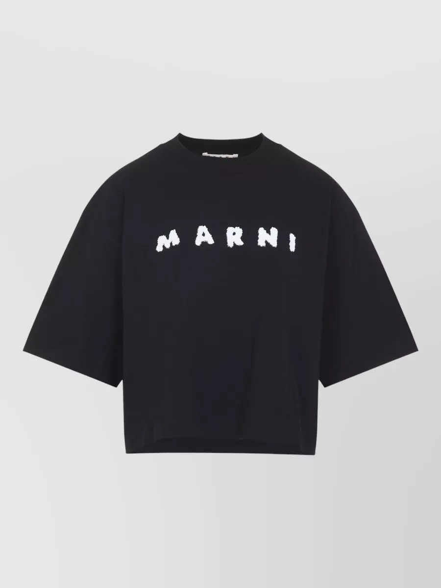 Marni Logo Cotton T Shirt Round Neck