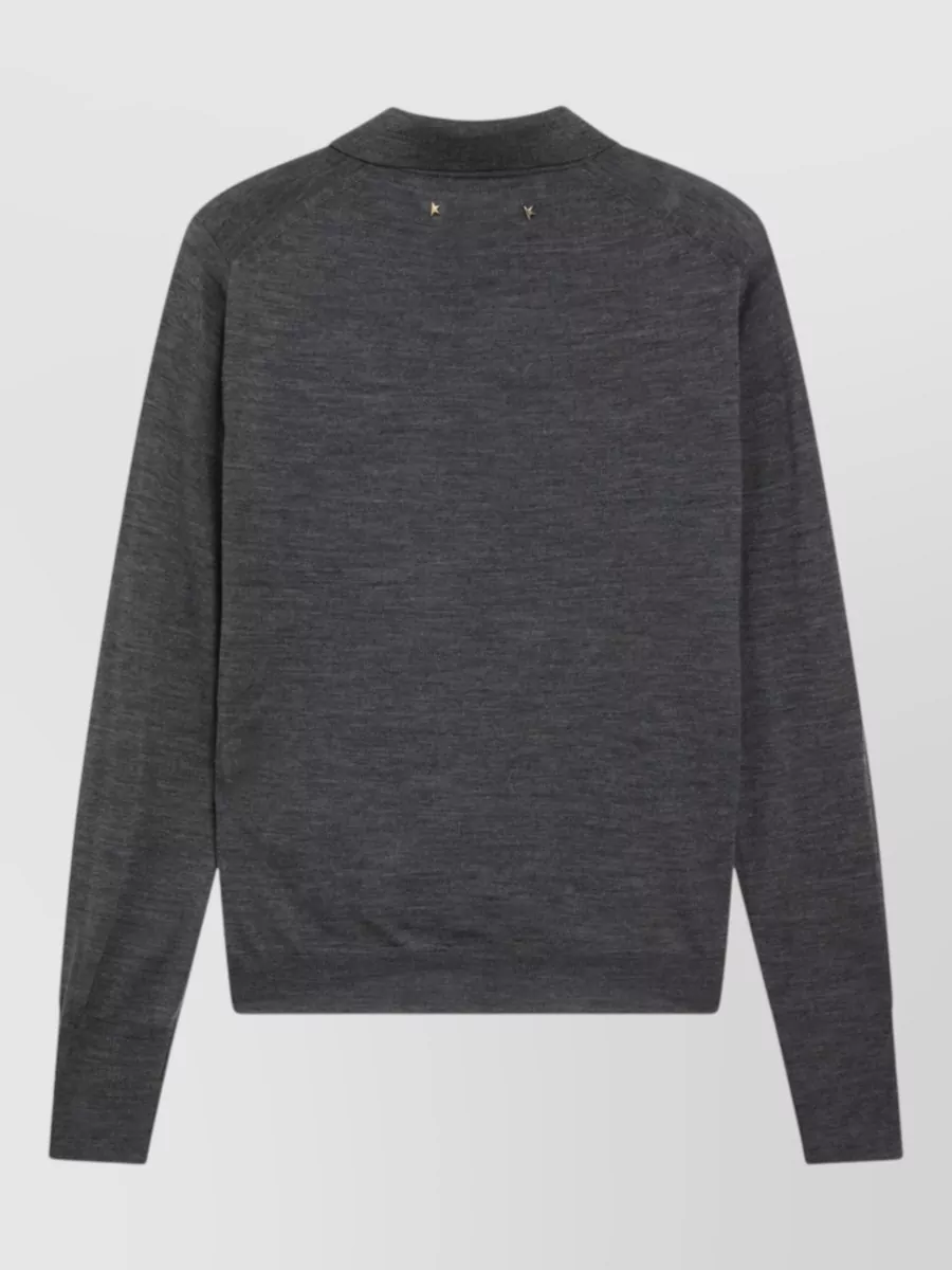 Golden Goose Merino Wool Long-Sleeve Polo Jumper