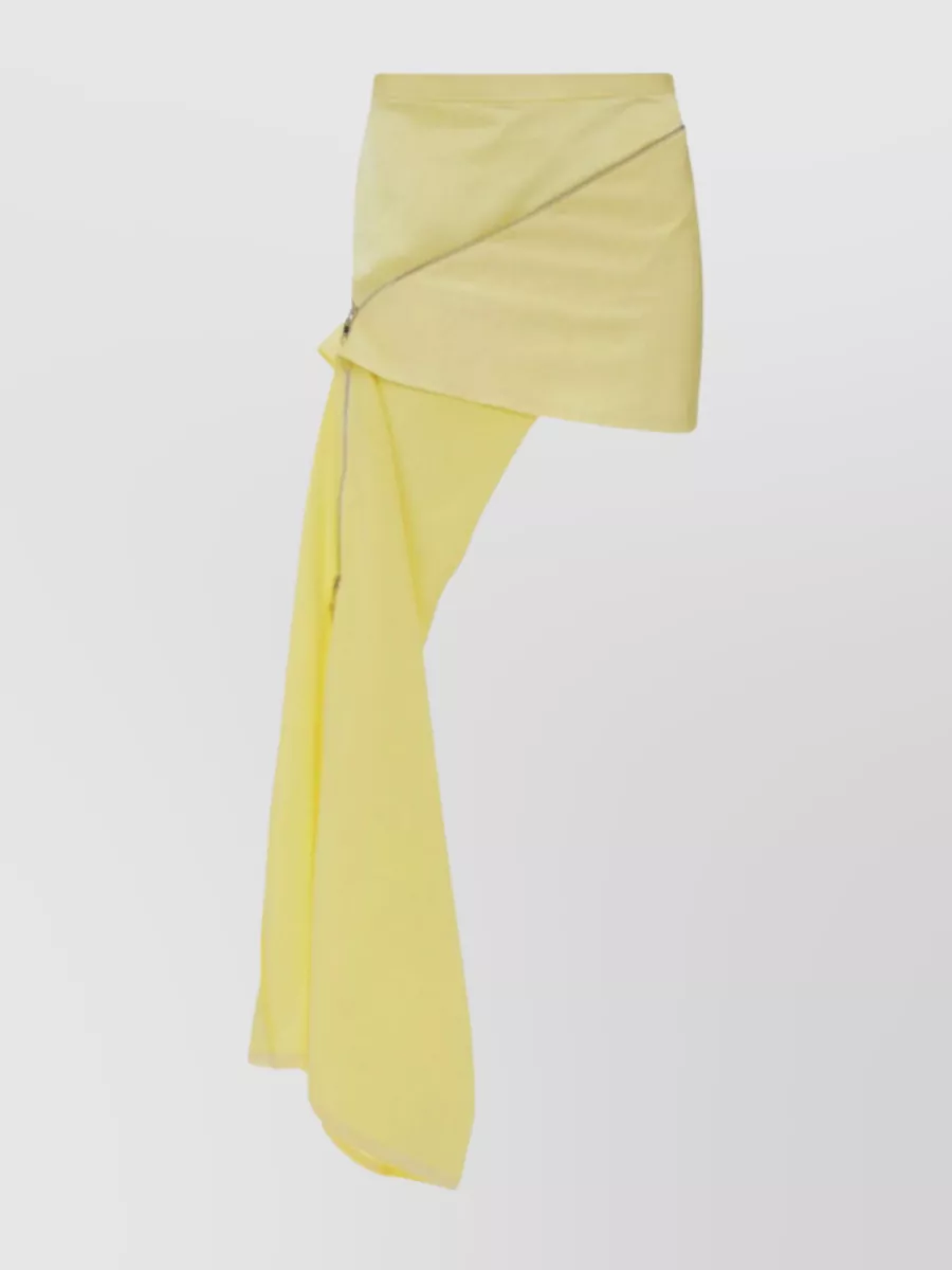 Shop Jw Anderson Draped A-line Mini Skirt With Zip Detailing In Pastel