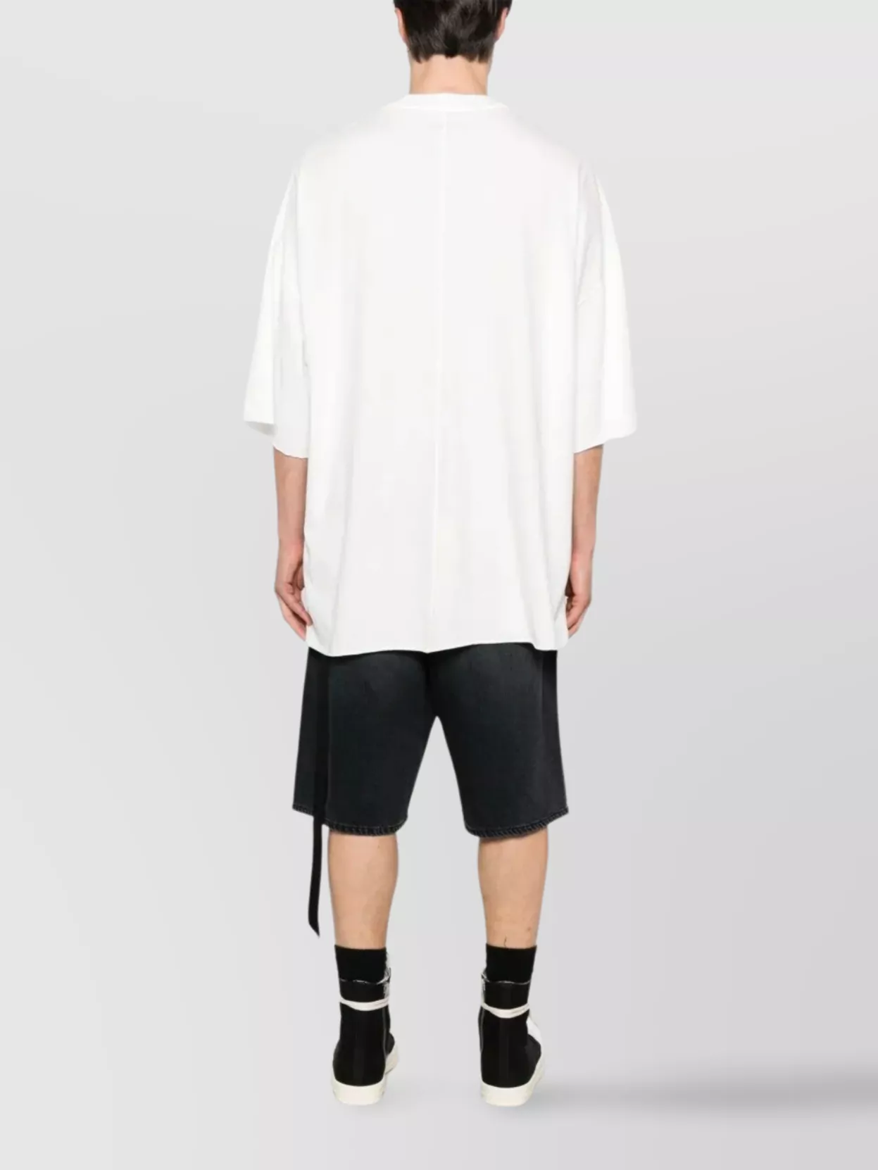 Rick Owens Drkshdw Crewneck T-Shirt Oversized Asymmetrical Hem