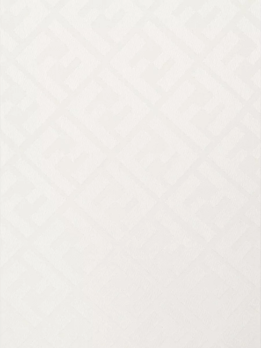 Fendi Ff Silk Wool Scarf Lightweight Fringed