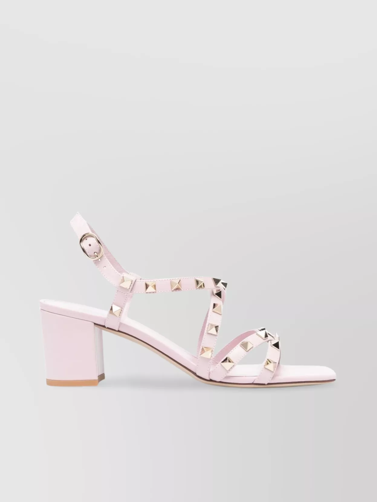 Valentino Garavani Studded Leather Block Heel Sandals