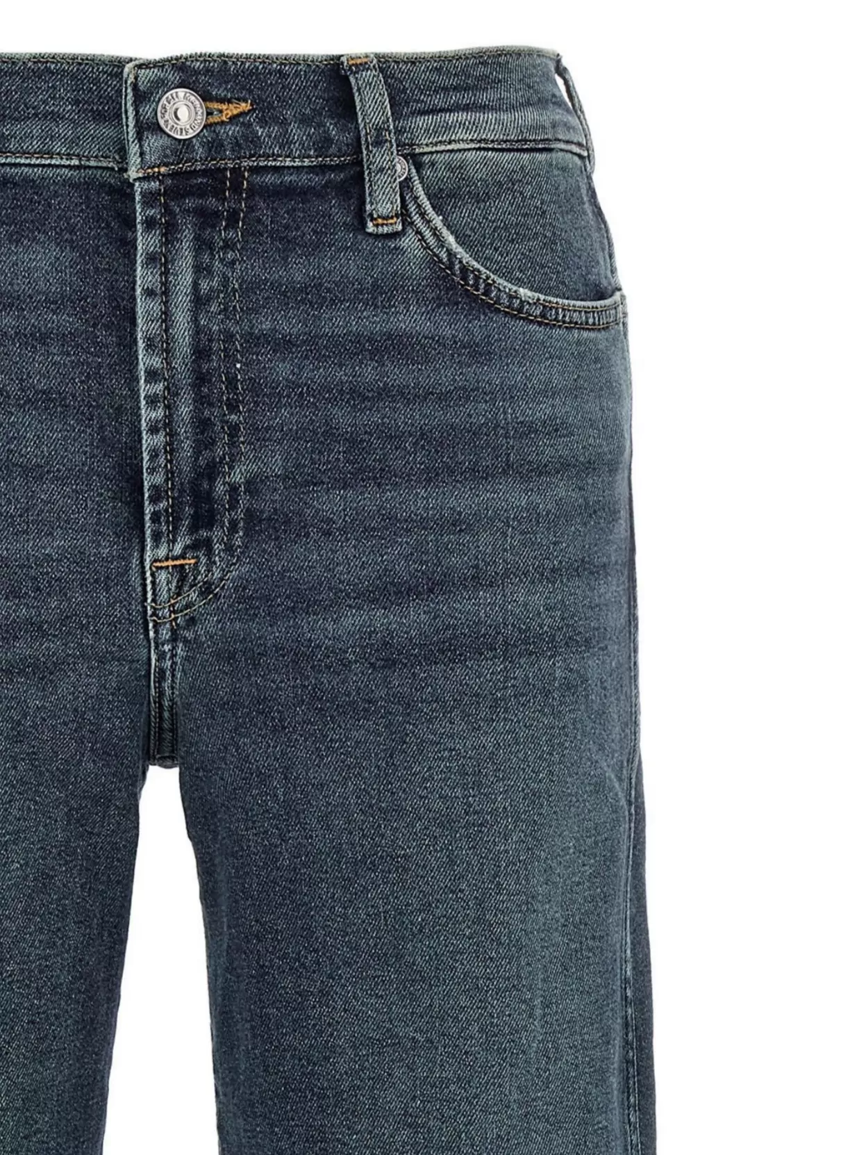 Shop 7 For All Mankind Looped Waistband Five Pockets Wide-leg Pants