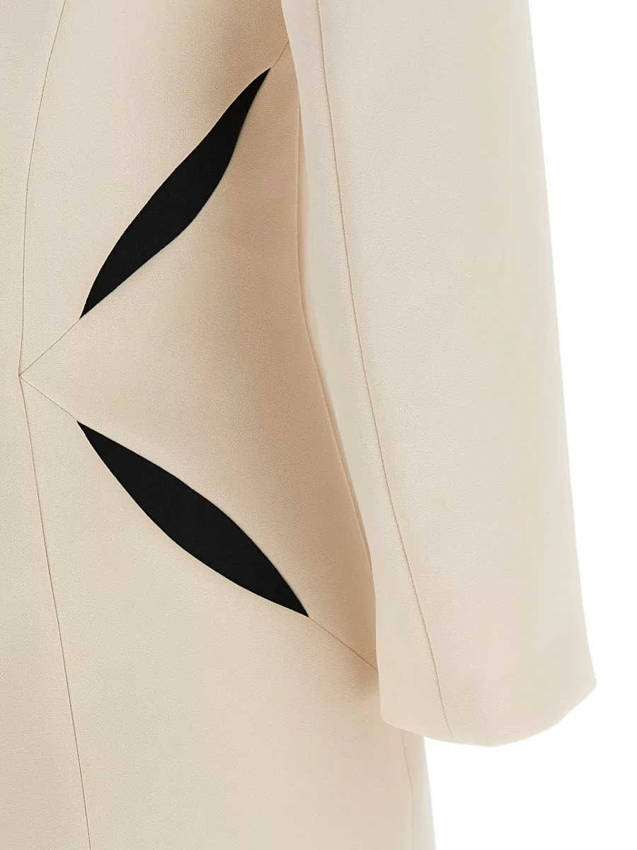 Elisabetta Franchi Crepe Cutout Knee-Length Dress
