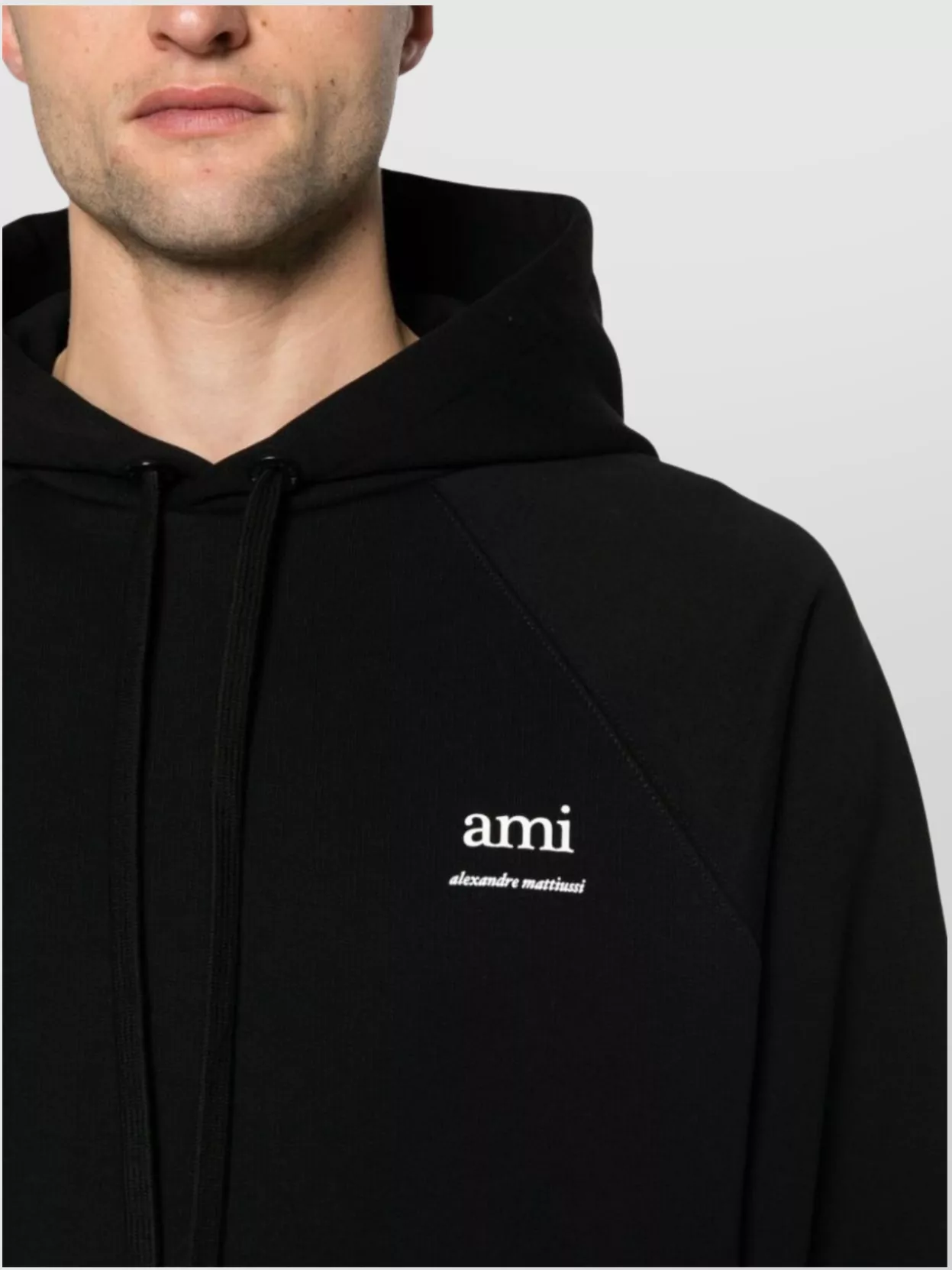 Ami Paris Hooded Sweater With Pouch Pocket