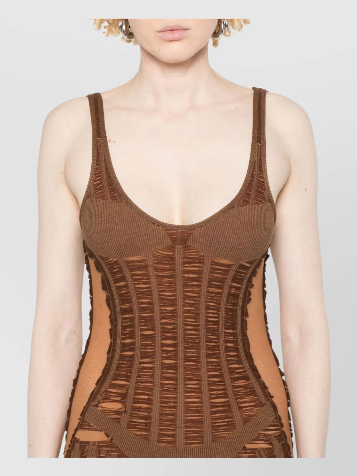 Diesel Calimera Fitted Mini Dress With Lingerie Effect