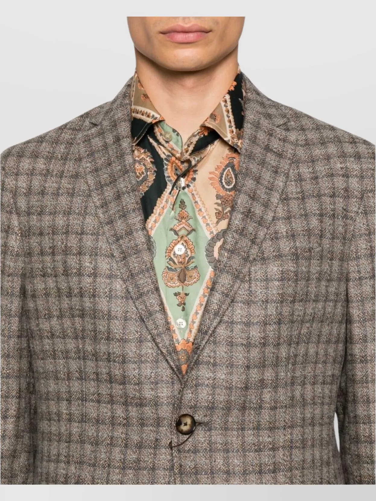Etro Lapels Checked Pattern Pockets
