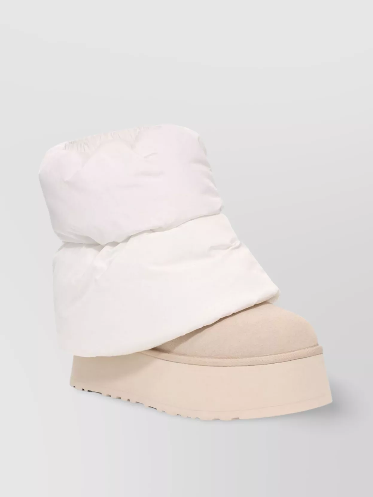 Ugg Suede Mini Dipper Puffer Boots 50 In White